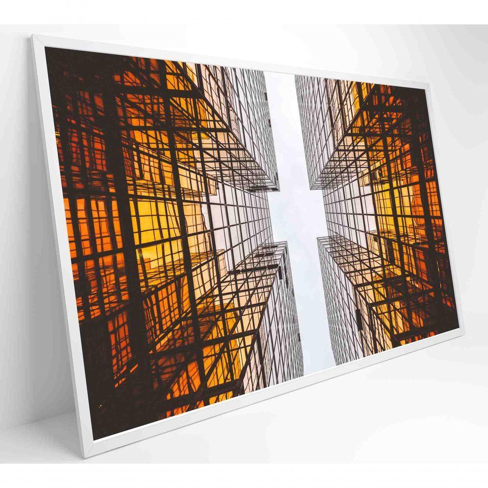 Quadro Arquitetura Espelhos 90x60 Cm Vidro Impresso - 9