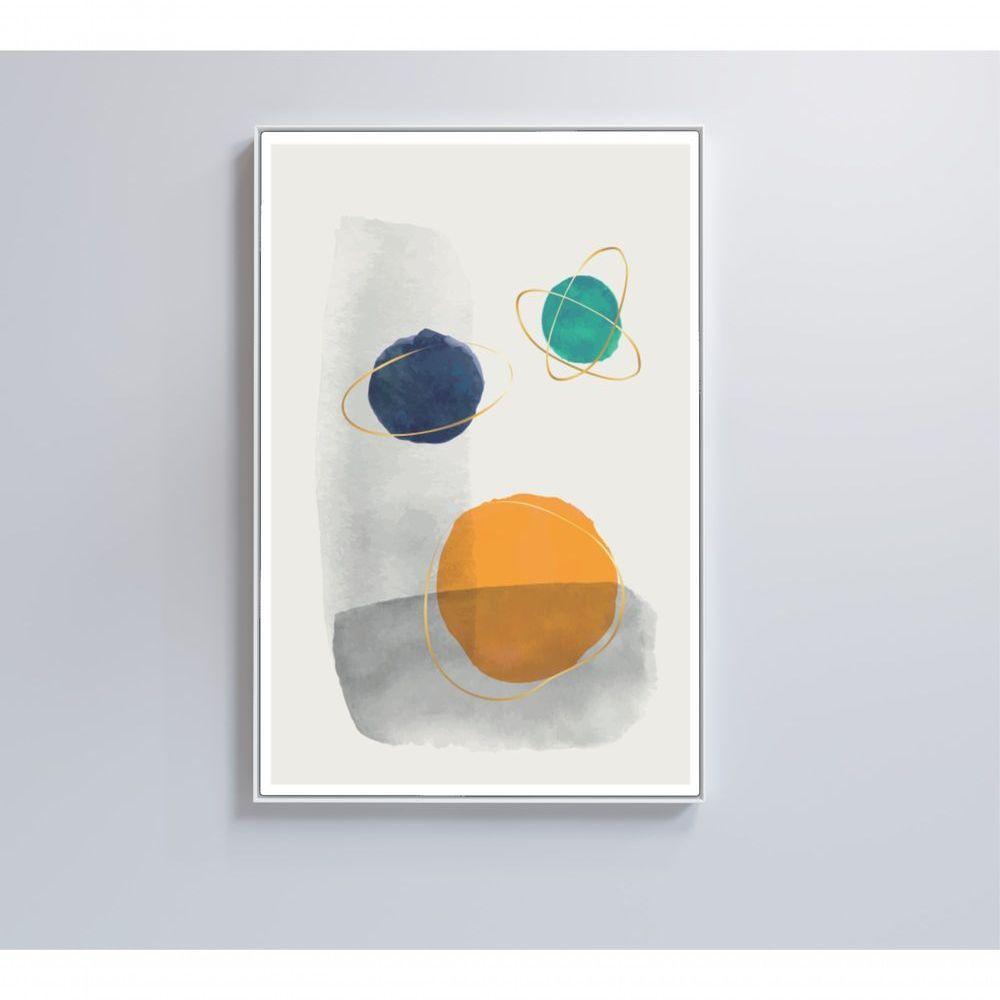 Quadro Abstrato Círculos 3 80x120 Cm Vidro Impresso - 1