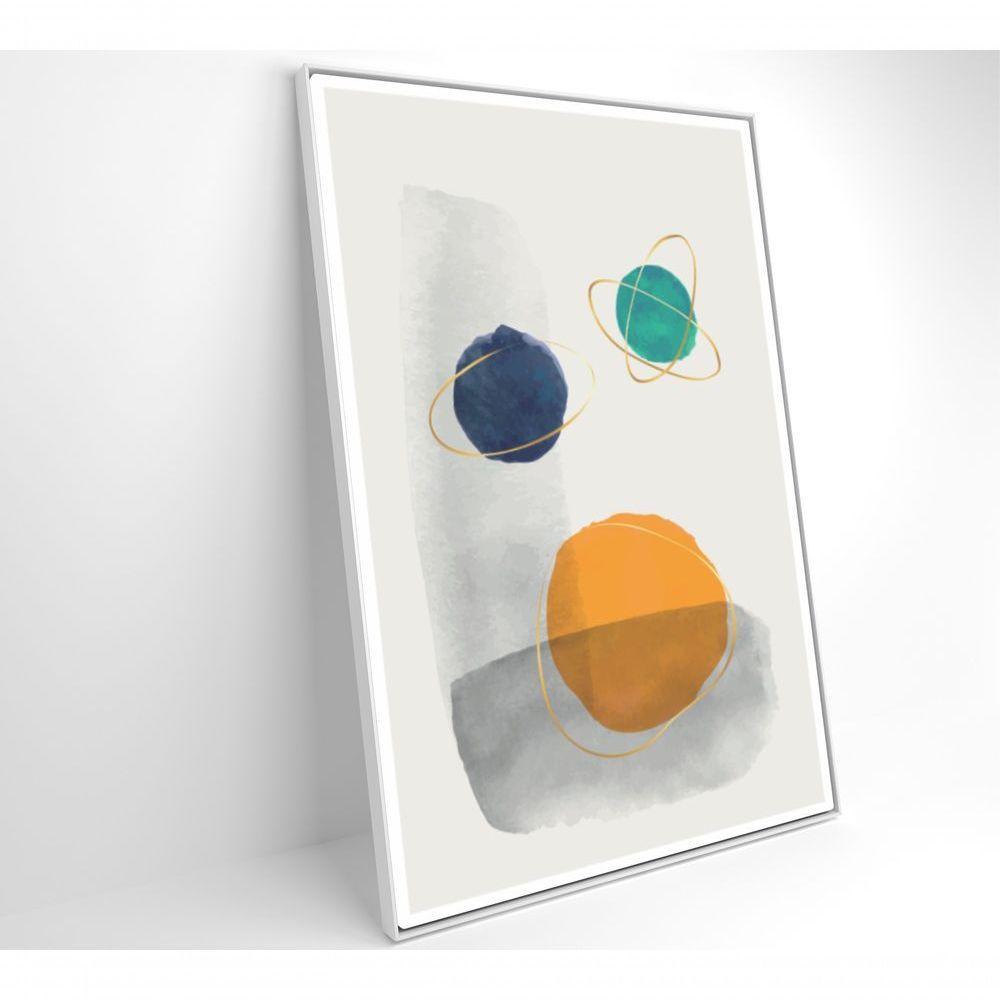 Quadro Abstrato Círculos 3 80x120 Cm Vidro Impresso - 7