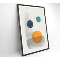 Quadro Abstrato Círculos 3 80x120 Cm Vidro Impresso - 14