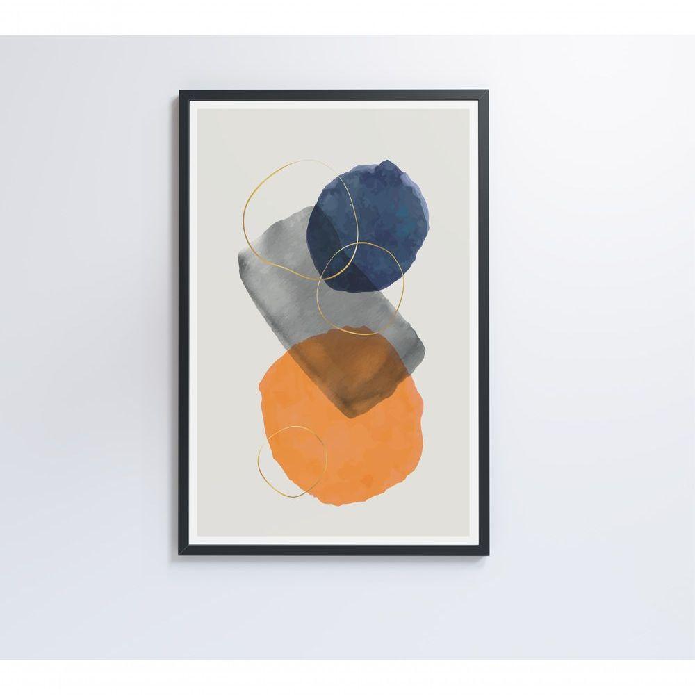 Quadro Abstrato Círculo 2 80x120 Cm Tecido Canvas - 2