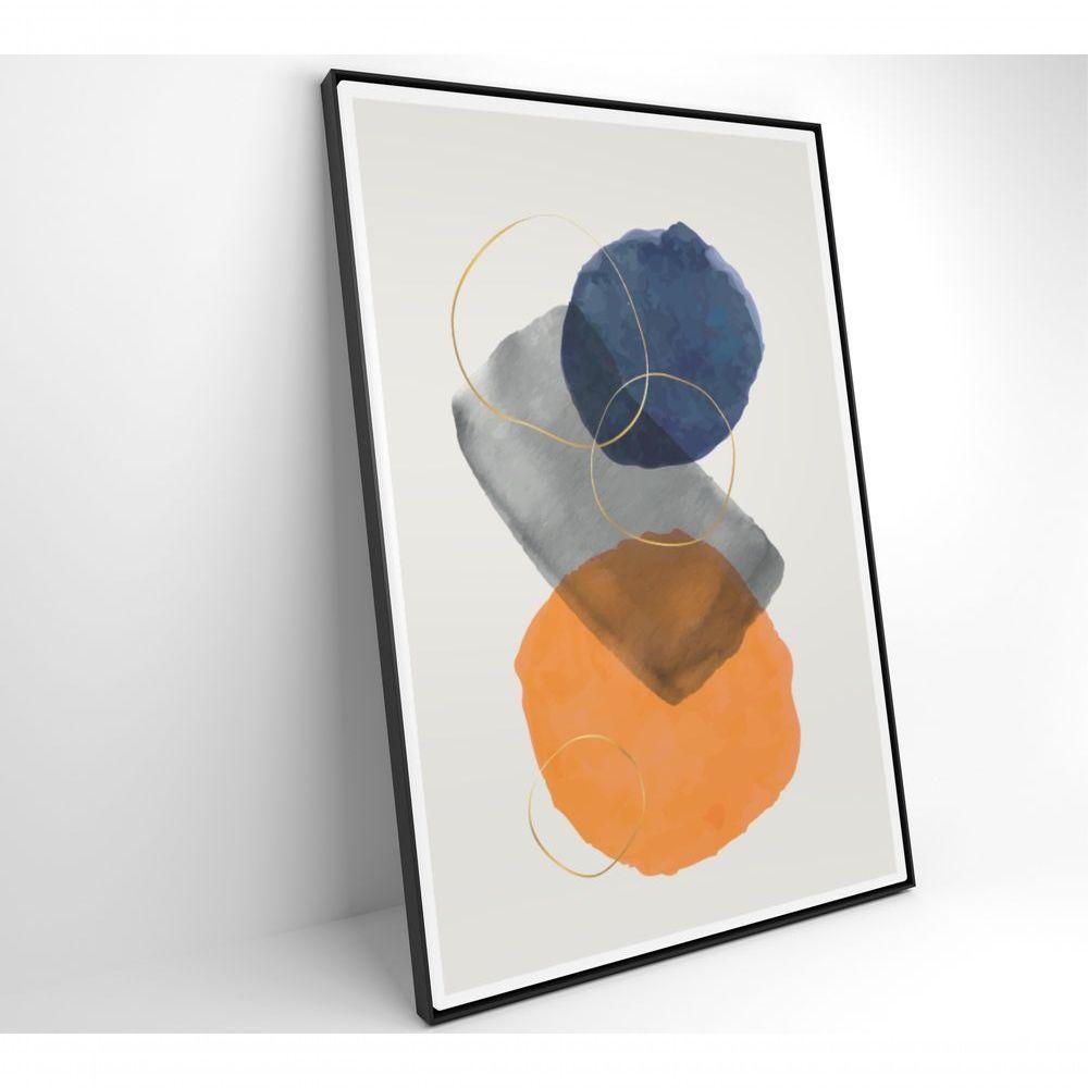 Quadro Abstrato Círculo 2 80x120 Cm Tecido Canvas - 5