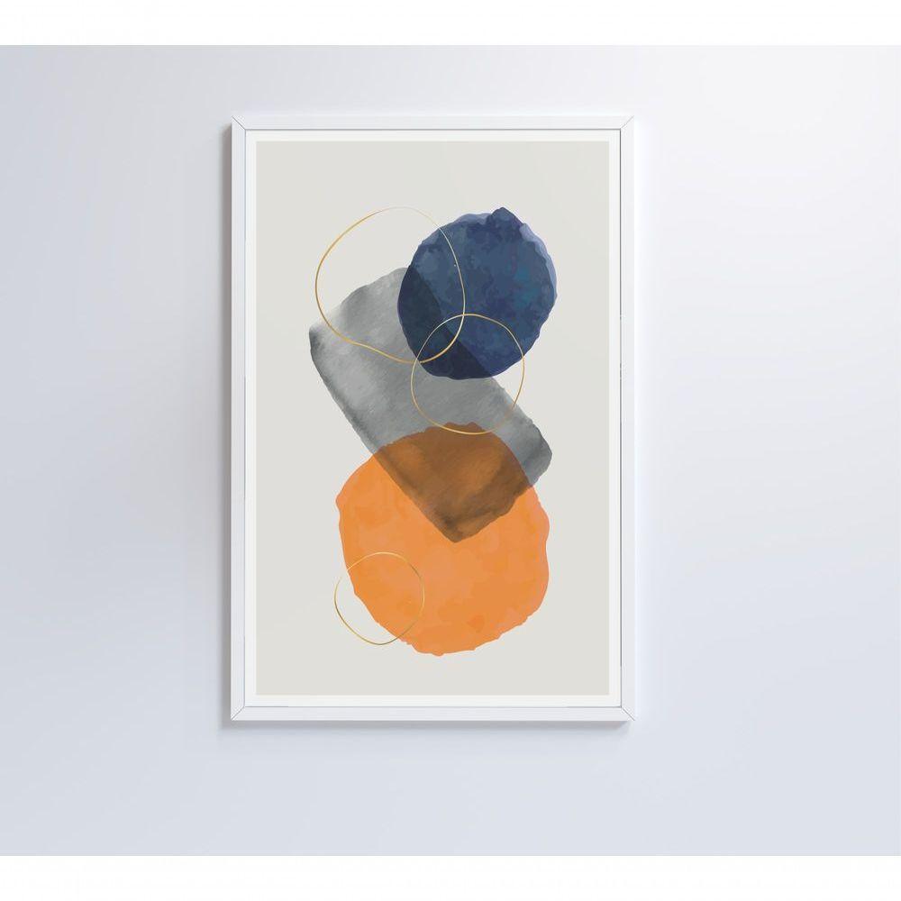 Quadro Abstrato Círculo 2 60x90 Cm Vidro Impresso - 1