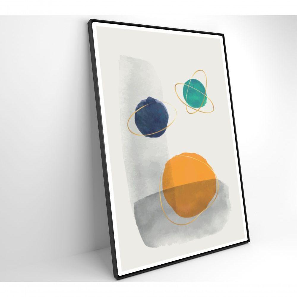 Quadro Abstrato Círculos 3 80x120 Cm Tecido Canvas - 6