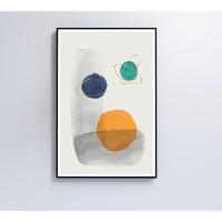 Quadro Abstrato Círculos 3 80x120 Cm Tecido Canvas - 2