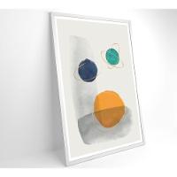 Quadro Abstrato Círculos 3 80x120 Cm Tecido Canvas - 3