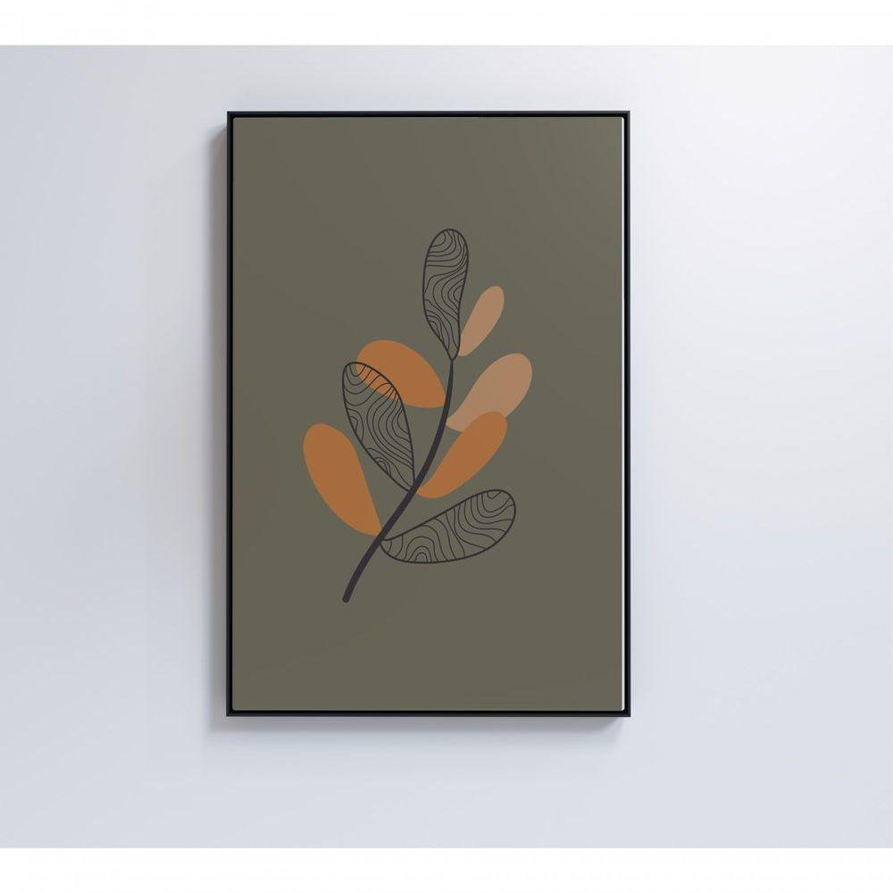 Quadro Abstrato Flores 60x90 Cm Tecido Canvas - 5