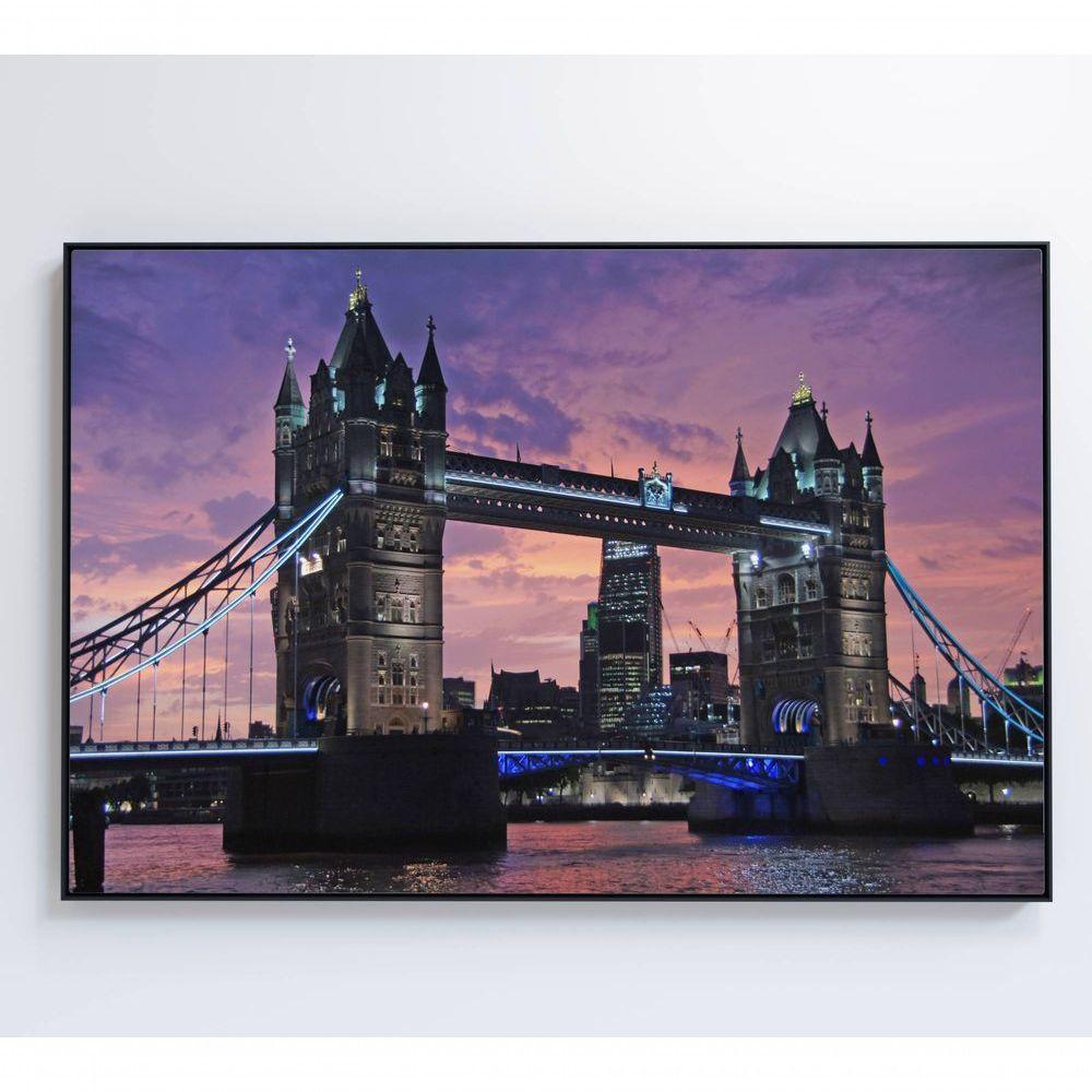 Quadro Ponte Da Torre 120x80 Cm Vidro Impresso - 1