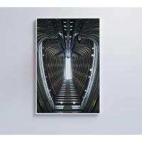 Quadro Arquitetura Oval 80x120 Cm Tecido Canvas - 10