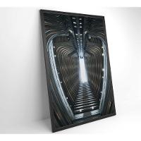 Quadro Arquitetura Oval 80x120 Cm Tecido Canvas - 22