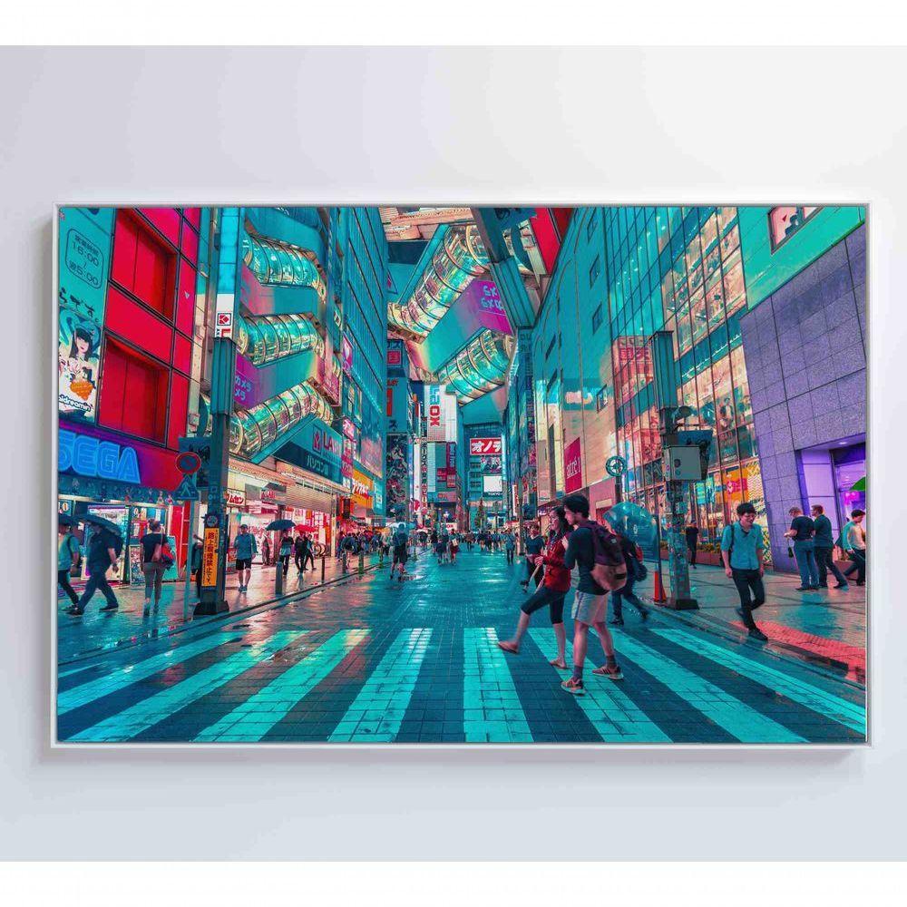 Quadro Rua Em Tókio 120x80 Cm Tecido Canvas - 1