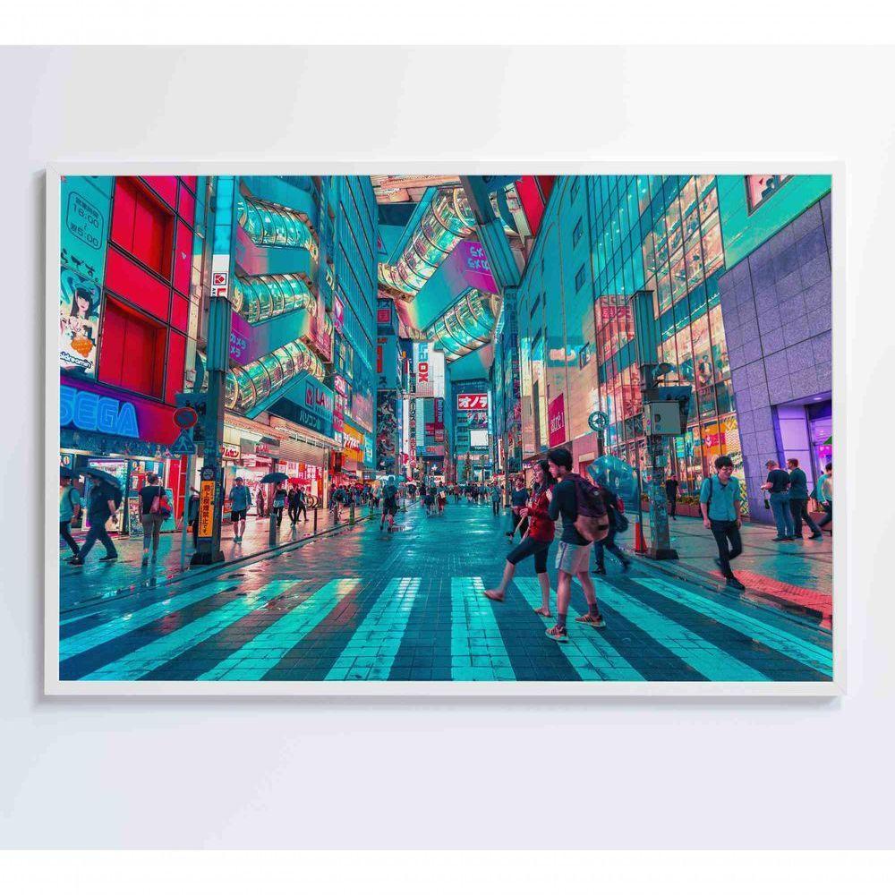 Quadro Rua Em Tókio 120x80 Cm Tecido Canvas - 6