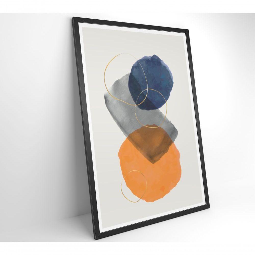 Quadro Abstrato Círculo 2 40x60 Cm Vidro Impresso - 7