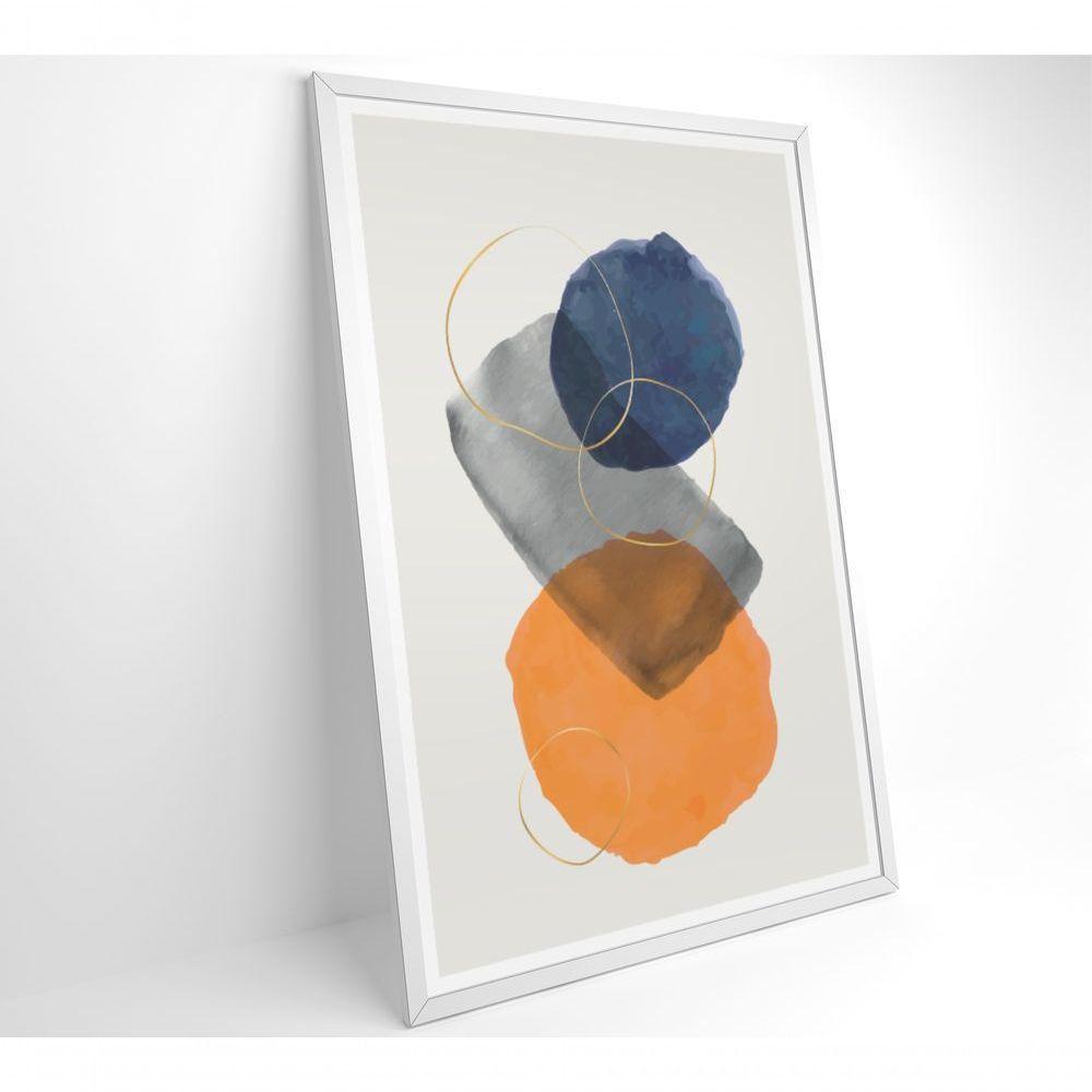 Quadro Abstrato Círculo 2 40x60 Cm Vidro Impresso - 8