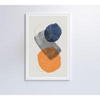 Quadro Abstrato Círculo 2 40x60 Cm Vidro Impresso - 1