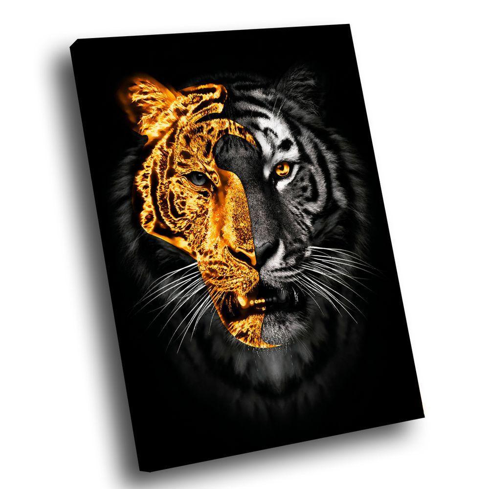 Quadro Tigre Ouro -- Br Artes - 1