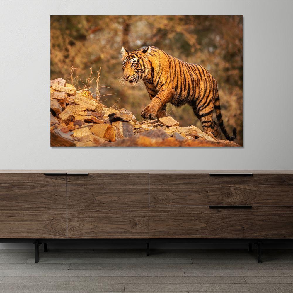 Quadro Tigre Nas Montanhas -- Br Artes - 2