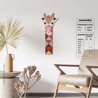 Girafa Mascando Chiclete Quadro Com 14 Peças 6mm Placa Soft Touch - 5