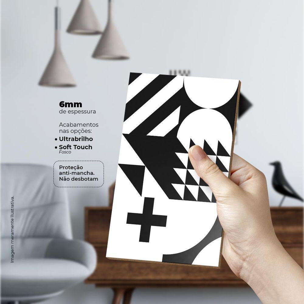 Geométrico 1 Quadro Com 6 Peças 6mm Placa Ultra-brilho - 9