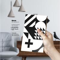 Geométrico 1 Quadro Com 6 Peças 6mm Placa Soft Touch - 9