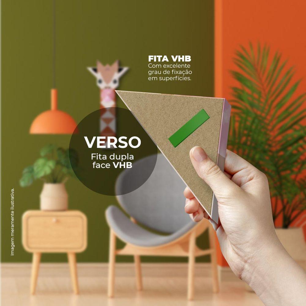 Girafa Mascando Chiclete Quadro Com 14 Peças 15mm Soft Touch - 3