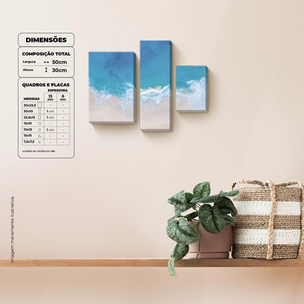 Praia Quadro Com 3 Peças 15mm Ultra-brilho - 7