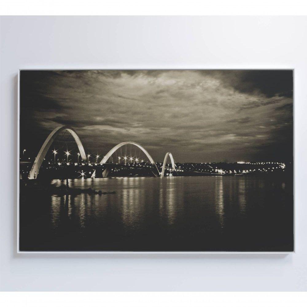 Quadro Ponte Jk Brasília 60x40 Cm Adesivo Fotográfico - 2