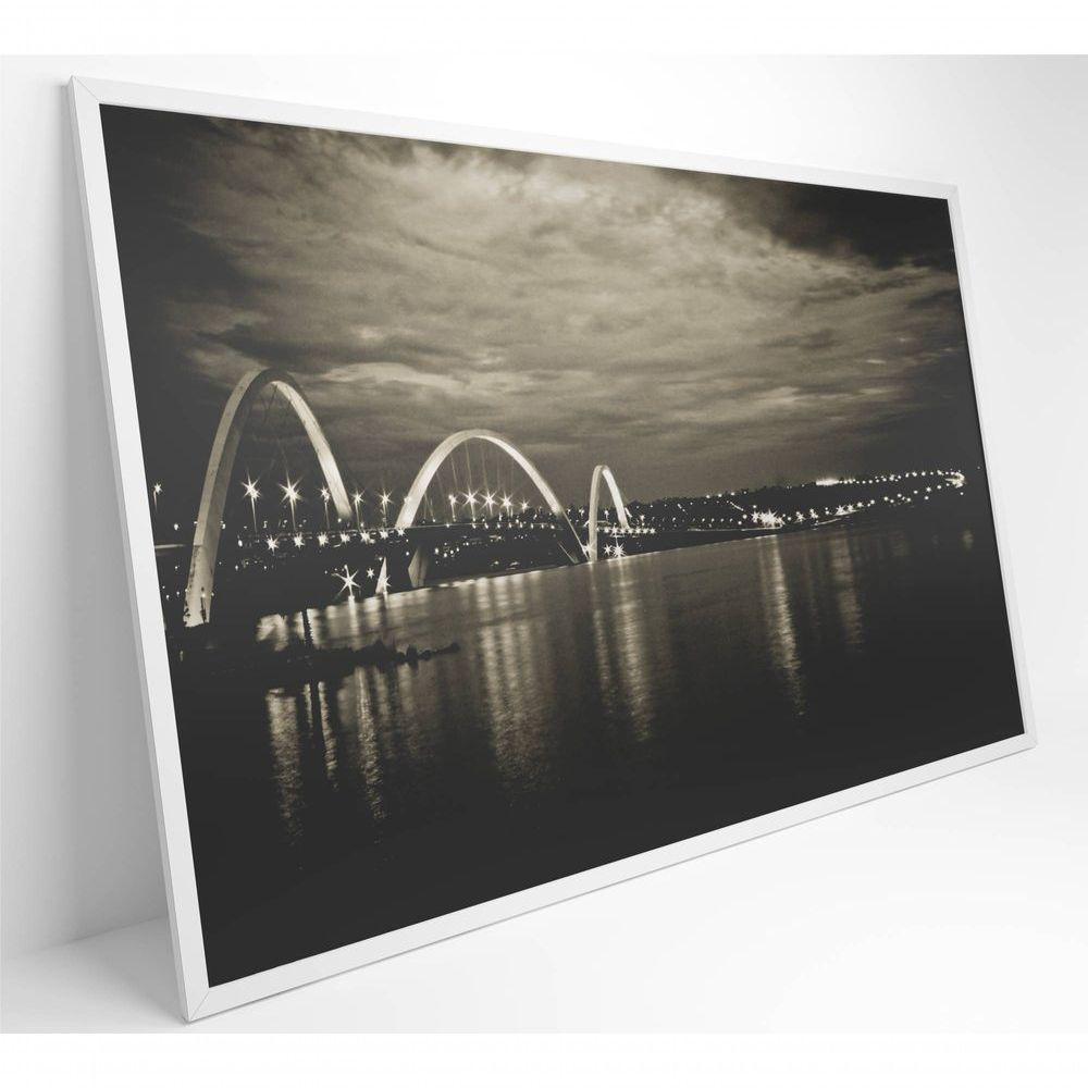 Quadro Ponte Jk Brasília 60x40 Cm Adesivo Fotográfico - 9