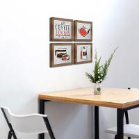 Quadro Cozinha 20x20cm Kit 4 Un Ypê - 5