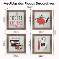 Quadro Cozinha 20x20cm Kit 4 Un Ypê - 7