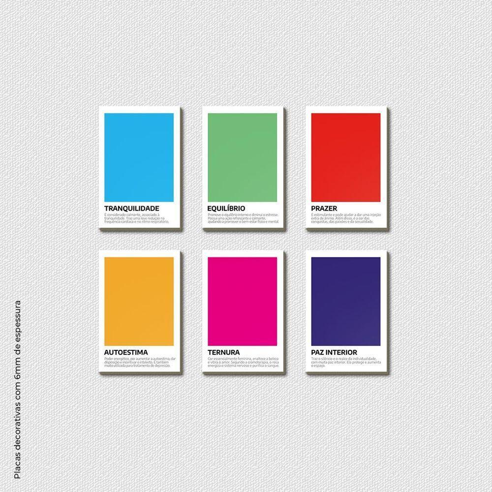 Terapia Das Cores Quadro Com 6 Peças 6mm Placa Ultra-brilho - 1