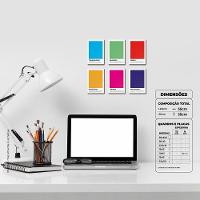 Terapia Das Cores Quadro Com 6 Peças 6mm Placa Ultra-brilho - 8