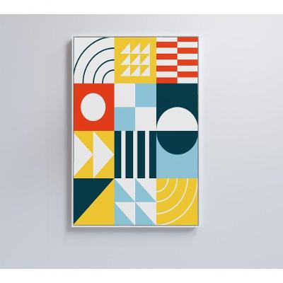 Quadro Colorido Geométrico 7 80x120 Cm Vidro Impresso