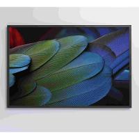 Quadro Penas Verdes 120x80 Cm Tecido Canvas - 5