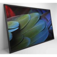 Quadro Penas Verdes 120x80 Cm Tecido Canvas - 7