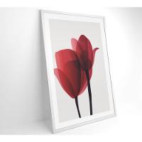 Quadro Pintura 2 Rosas 40x60 Cm Vidro Impresso - 2