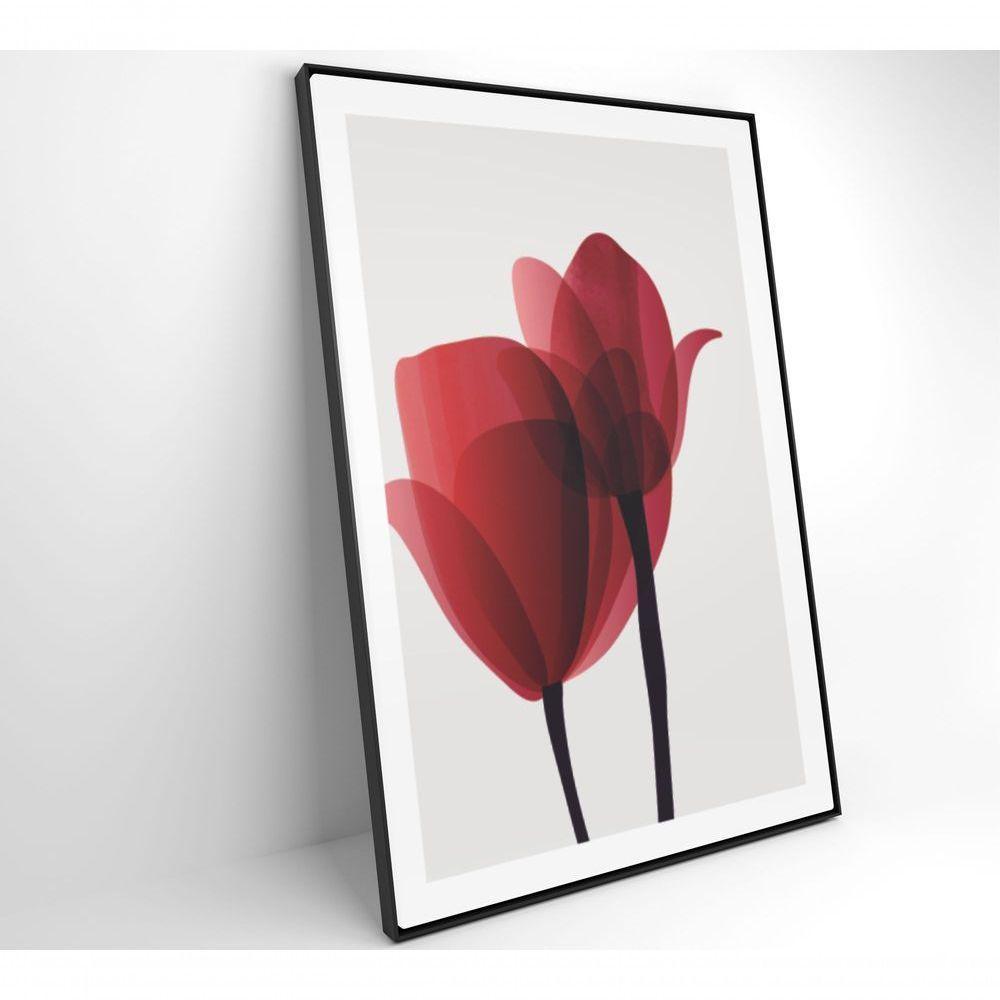 Quadro Pintura 2 Rosas 80x120 Cm Tecido Canvas - 6