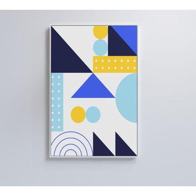 Quadro Colorido Geométrico 8 40x60 Cm Vidro Impresso