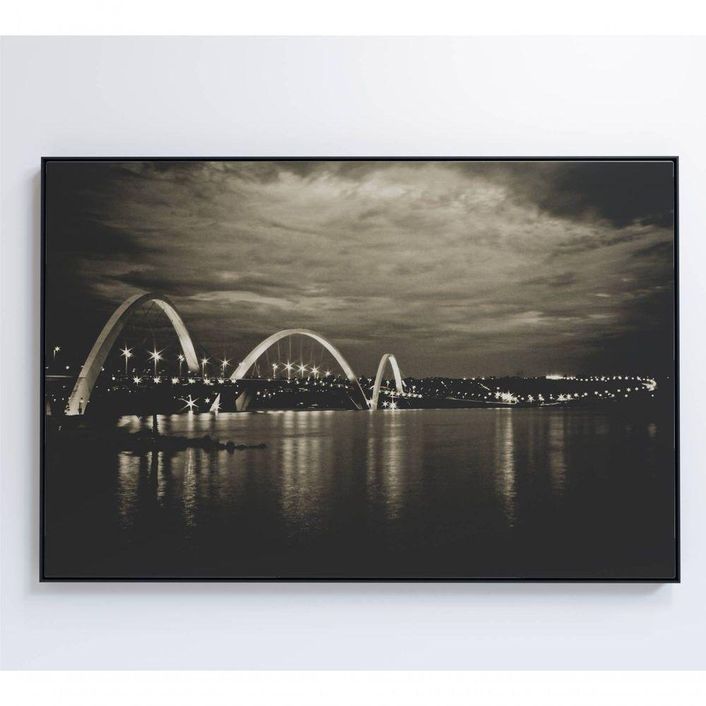 Quadro Ponte Jk Brasília 90x60 Cm Tecido Canvas - 3