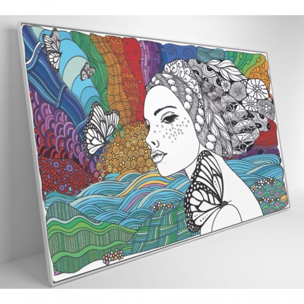 Quadro Mulher Gravura 120x80 Cm Tecido Canvas - 6