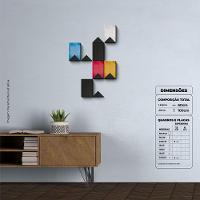 Volpi - Quadro Ou Placa Decorativa Com 9 Peças 15mm - 5