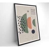 Quadro Abstrato Círculo, Pontos E Meia Lua 120x80 Cm Tecido Canvas - 7