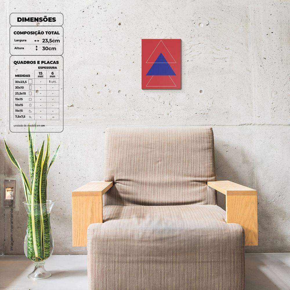 Triângulos - Quadro Ou Placa Decorativa Com 1 Peça 6mm - 5
