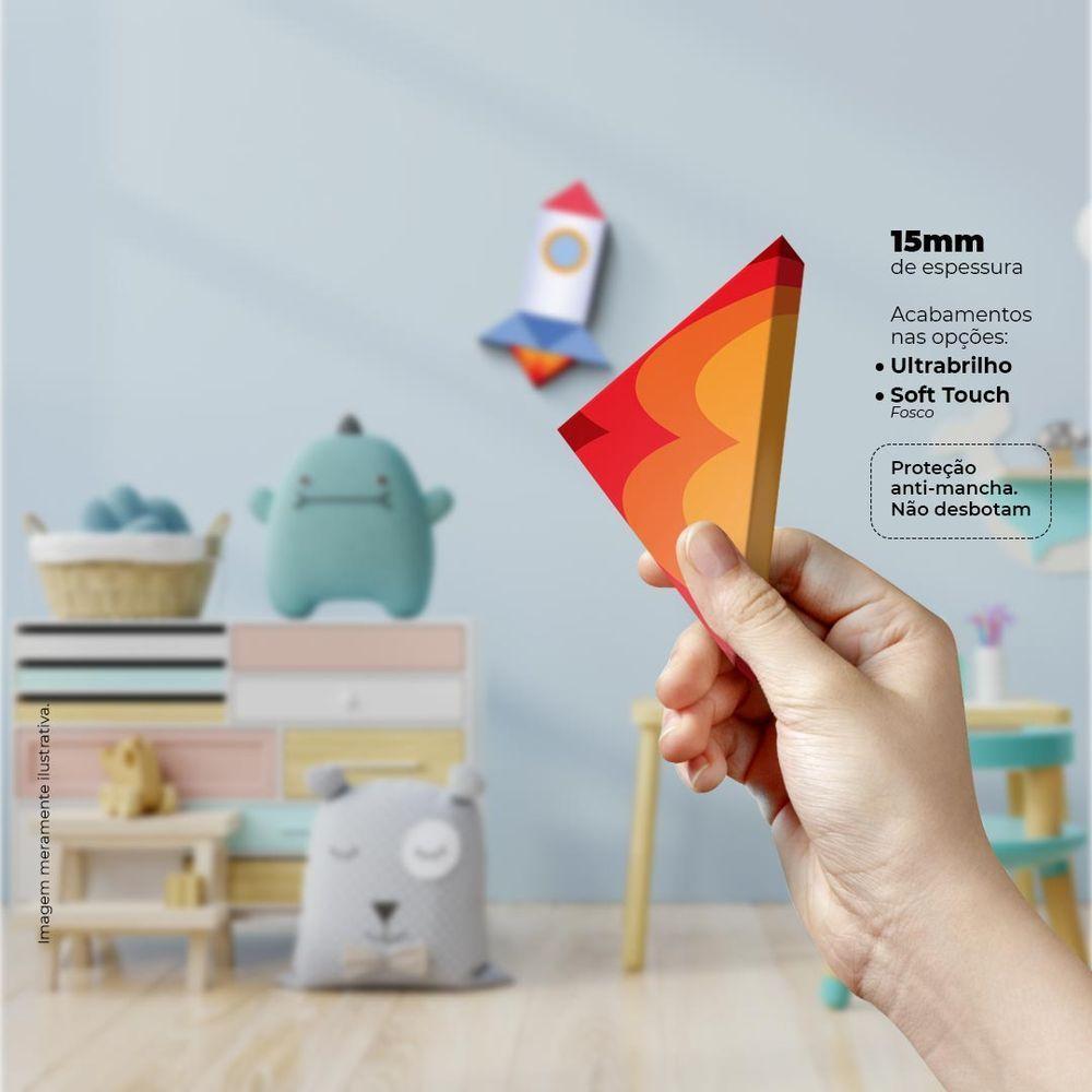 Foguetinho - Quadro Ou Placa Decorativa Com 6 Peças 15mm - 4