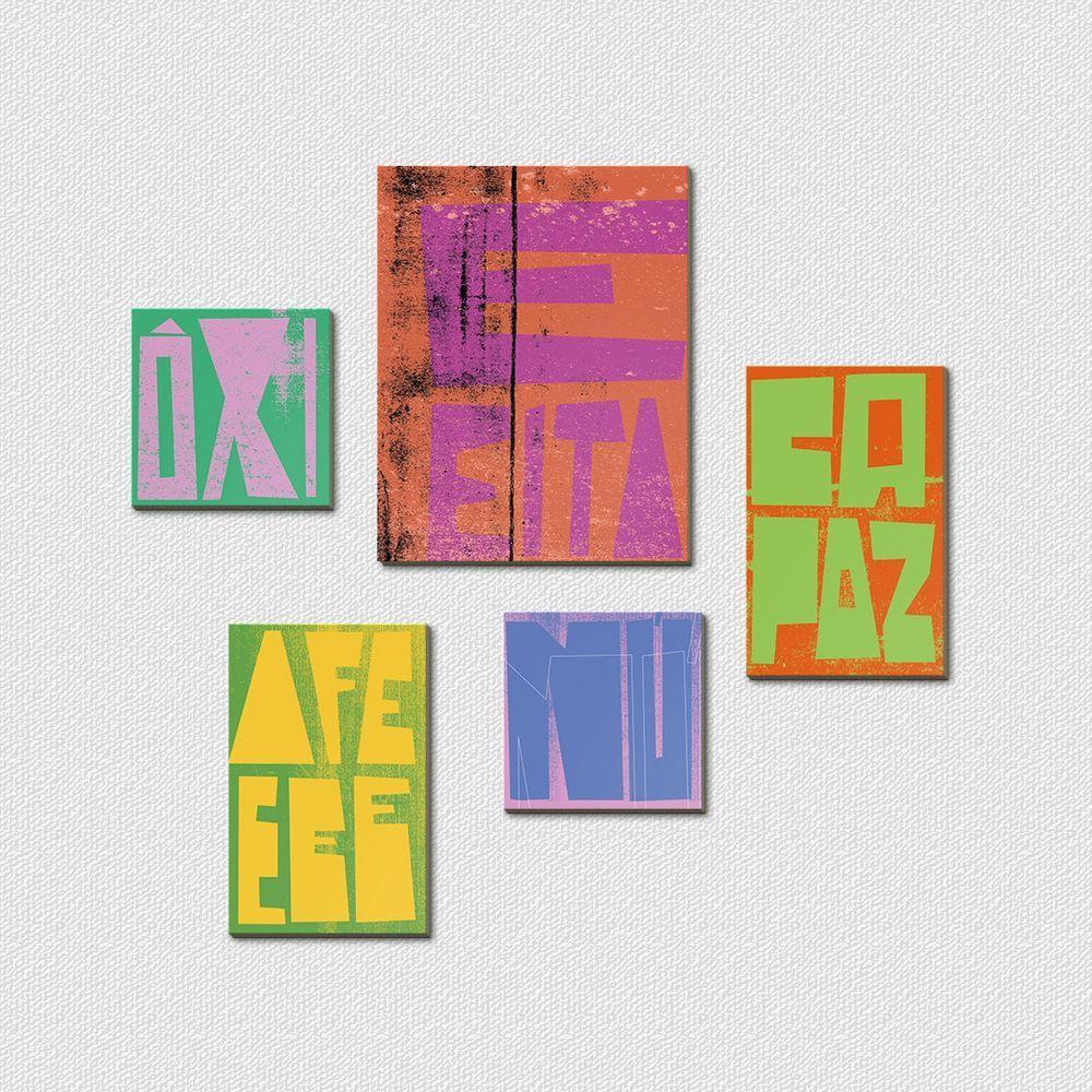 Interjeições Brasileiras - Quadro Ou Placa Com 5 Peças 6mm - 1