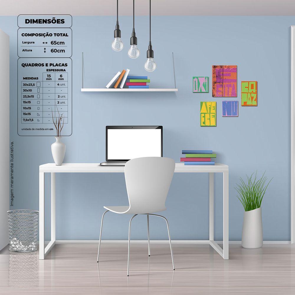 Interjeições Brasileiras - Quadro Ou Placa Com 5 Peças 6mm - 5