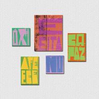 Interjeições Brasileiras - Quadro Ou Placa Com 5 Peças 6mm - 1