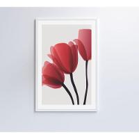 Quadro Pintura 3 Rosas 60x90 Cm Tecido Canvas - 5