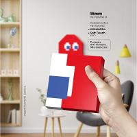 Fantasminha Vermelho Quadro Com 12 Peças 15Mm Ultra-Brilho