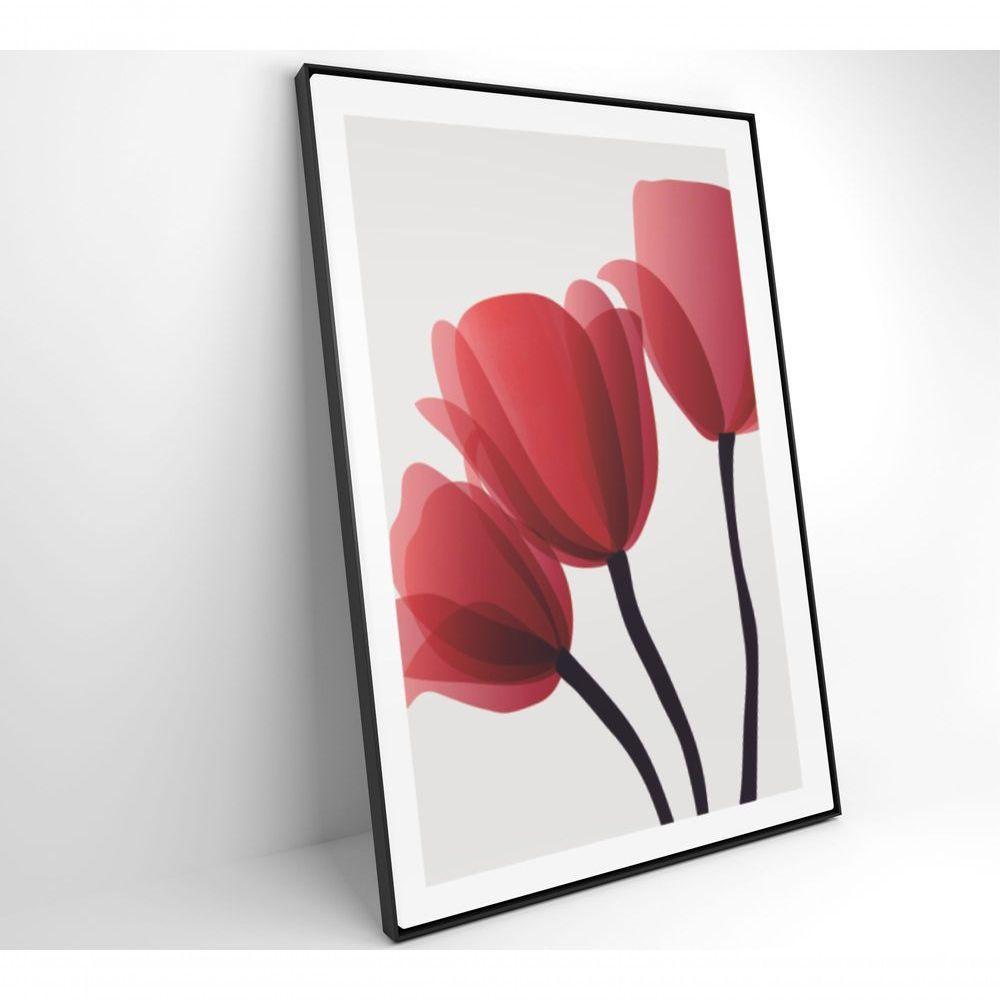 Quadro Pintura 3 Rosas 40x60 Cm Tecido Canvas - 7